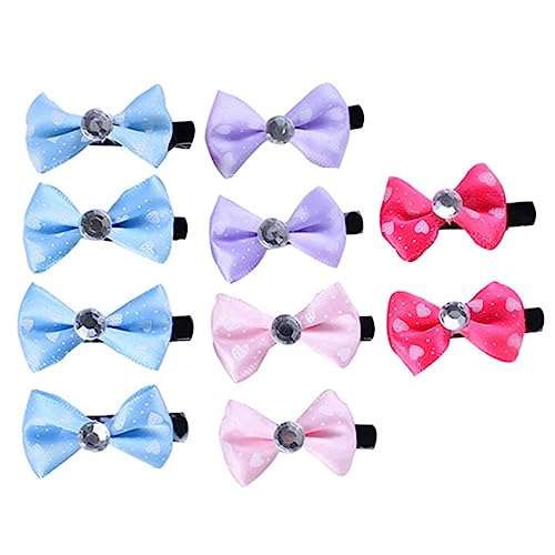 Jipersuo Süße Schleifen Haarnadel Haustier Hund Welpe Katze Schleifen Haarnadel Haustier Haarspangen Beauty Supplies Hundemasken (Blue, One Size) von Jipersuo