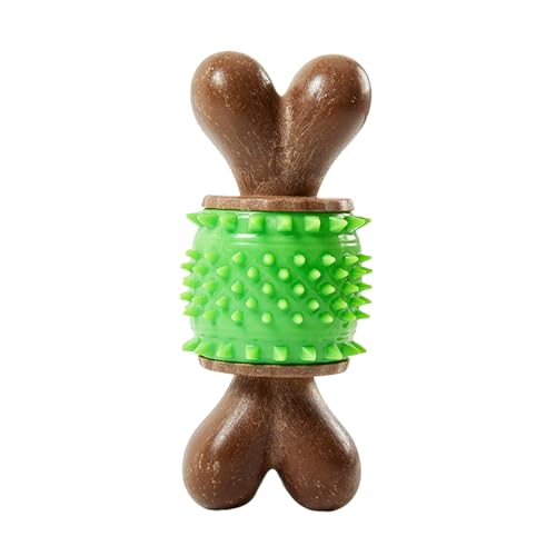Kauspielzeug aus Holz als Alternative für Hundestäbchen, für aggressive Kauer, langlebig, natürlicher Holzduft, Pflegedesign für mittelgroße bis große Hunde, Kauspielzeug aus Holz (Green, One Size) von Jipersuo