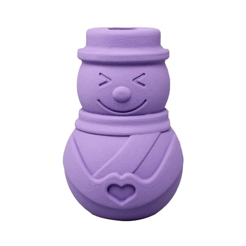 Kong Haustierspielzeug, Gummi, interaktives Langeweile-Hundespielzeug, Beißgerät, Schneemann, Hunde-Beißspielzeug Bio-kaubars (A, One Size) von Jipersuo