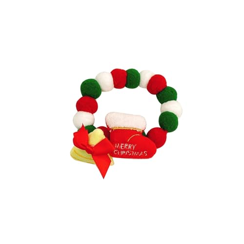 Niedlicher Kopfschmuck für Hauskatzen und Welpen zu Weihnachten. Weihnachtsschmuck für Katzen und Haustiere. Dekoration für Halsband, elastisches Halsband, Hundehalsband, Zubehör Tier (D, M) von Jipersuo