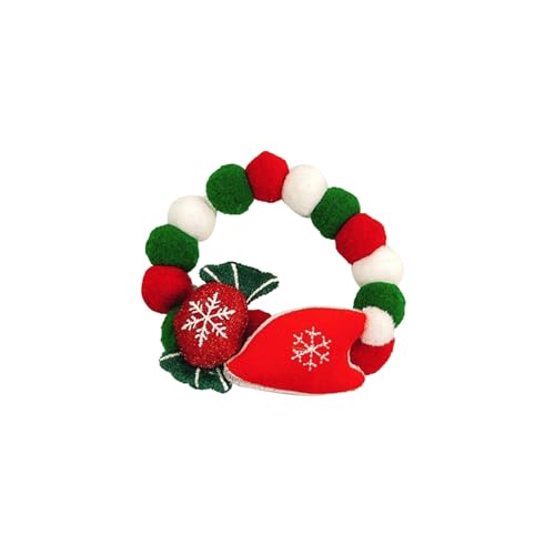 Niedlicher Kopfschmuck für Hauskatzen und Welpen zu Weihnachten. Weihnachtsschmuck für Katzen und Haustiere. Dekoration für Halsband, elastisches Halsband, Hundehalsband, Zubehör Tier (E, L) von Jipersuo