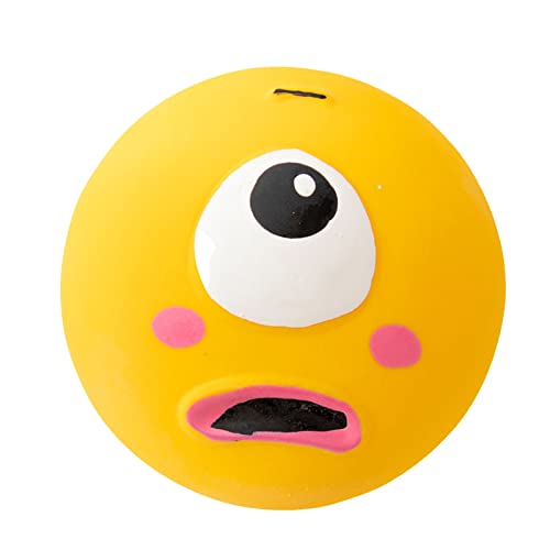 Quietschendes Hundespielzeug Große Augen Hüpfende Hundebälle Flacher lustiger Hundespielzeugball für mittelgroße Hunde Haustierkaubälle für Welpen kleine Hunde Naturkaustoffe (Yellow, One Size) Quietschendes Hundespielzeug Große Augen Hüpfende Hundebälle Flacher lustiger Hundespielzeugball für mittelgroße Hunde Haustierkaubälle für Welpen kleine Hunde Naturkaustoffe (Yellow, One Size) von Jipersuo