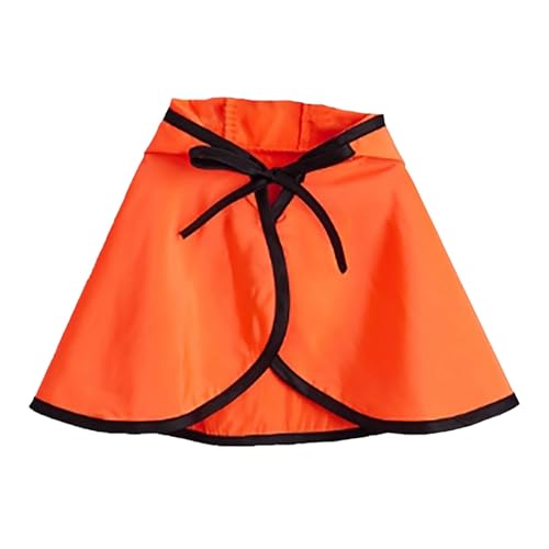 SPO.oky Dev.il Hörner & Fliege Hut Kostüm Rot Schwarz & Orange Mini Doggy Halloween Cape Transformative Outfit Stylish Hundemode (Orange, M) von Jipersuo