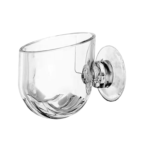 Transparenter Acryl-Pflanzgefäß für Aquarien, mit Saugnäpfen für Aquarium-Dekoration (oval), großer Blumentopf (weiß, 4 cm) von Jipersuo