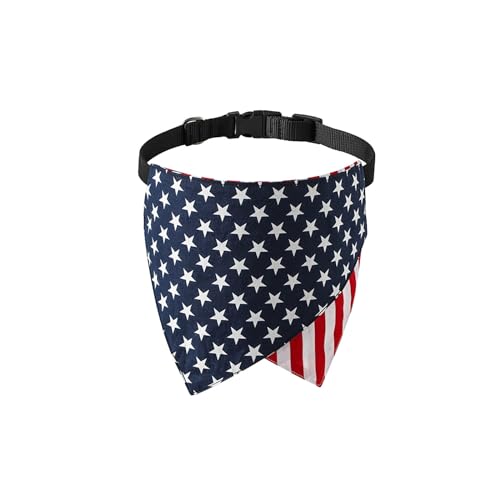 Unabhängigkeitstag Hundedreieckstuch Hundehalstuch Haustierhandtuch Haustier-Outfit (A, 27.5X18.5cm) von Jipersuo