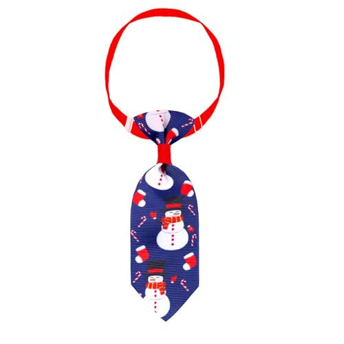 Weihnachtshalsbänder für Katzen Hunde, verstellbares Cartoon-Schneeflocken-Schneemann-Muster, festlicher Haustierschmuck Tiermode-Bandana (B, One Size) von Jipersuo