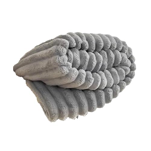 Jiqoe Dicke Warme Flauschige Plüschdecke Kunstpelz Überwurfdecke Mit 3D Streifendesigns Für Sofa Schlafzimmer Verwendung Plüschdecke von Jiqoe