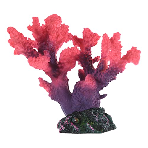 Jiqoe Polyresin-Korallenornamente, Aquarium-Dekoration, 16 x 7,4 x 15,5 cm, künstliche Korallenornamente für Fische als Aquarium-Dekoration, Koralle von Jiqoe