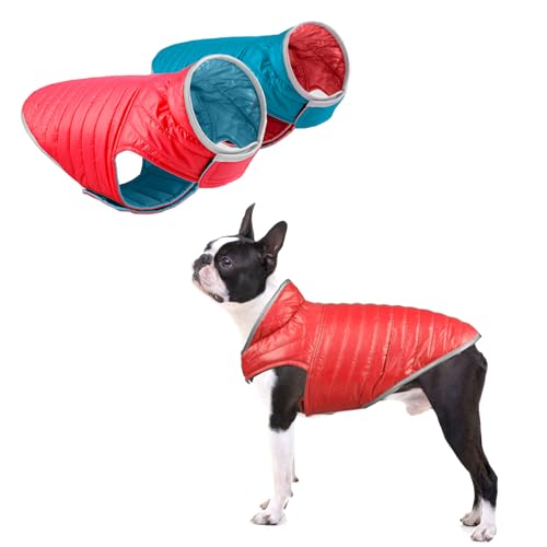Hundejacke für kaltes Wetter, warm, wasserdicht, winddicht, Hunde-Winterkleidung, doppelseitig, reflektierend, Schneeweste für große Hunde Hundejacke für kaltes Wetter, warm, wasserdicht, winddicht, Hunde-Winterkleidung, doppelseitig, reflektierend, Schneeweste für große Hunde von Jiruixin