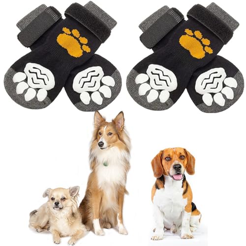 Rutschfeste Hundesocken gegen Lecken, verstellbare Pfoten, Hundesocken für Hartholzböden, rutschfest, weich, griffige Socken für ältere Hunde, Schutzsocken, Größe M Rutschfeste Hundesocken gegen Lecken, verstellbare Pfoten, Hundesocken für Hartholzböden, rutschfest, weich, griffige Socken für ältere Hunde, Schutzsocken, Größe M von Jiruixin