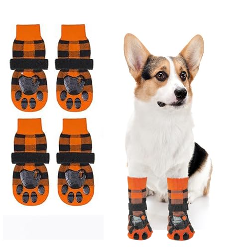 Rutschfeste Hundesocken gegen Lecken von Pfoten, Hundesocken für Hartholzböden, rutschfest, verstellbar, griffige Socken für Senioren, warme Hundeschutzsocken, Größe S Rutschfeste Hundesocken gegen Lecken von Pfoten, Hundesocken für Hartholzböden, rutschfest, verstellbar, griffige Socken für Senioren, warme Hundeschutzsocken, Größe S von Jiruixin