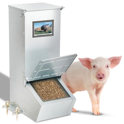 2024 Schweinefutterspender Ferkeltränke Futterspender Automatischer Brower Hog Feeder Single Door Hog Feeder Feuchtigkeitsfester Schweinefutterspender von Jisculo