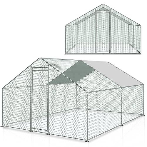 Jiubiaz Hühnerstall Freilaufgehege 3 x 3 x 2 m, Stahl Verzinkt Kleintierstall Freilauf Vogelkäfig Hühnerkäfig mit Schloss, Tiergehege Freigehege für Hühner, Kleintiere & Pflanzen Jiubiaz Hühnerstall Freilaufgehege 3 x 3 x 2 m, Stahl Verzinkt Kleintierstall Freilauf Vogelkäfig Hühnerkäfig mit Schloss, Tiergehege Freigehege für Hühner, Kleintiere & Pflanzen von Jiubiaz