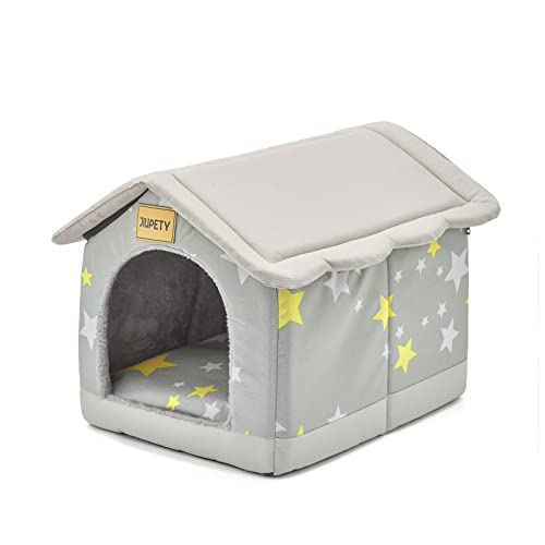 Jiupety Hundehütte Innen, S Größe Indoor Hundehütte für kleine Hunde und Katzen, Warme Höhle Schlafnest Bett für Katzen und Hunde, Grau Jiupety Hundehütte Innen, S Größe Indoor Hundehütte für kleine Hunde und Katzen, Warme Höhle Schlafnest Bett für Katzen und Hunde, Grau von Jiupety