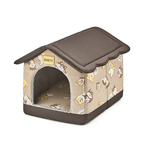 Jiupety Hundehütte Innen, S Größe Indoor Hundehütte für kleine Hunde und Katzen, Warme Höhle Schlafnest Bett für Katzen und Hunde, Braun Jiupety Hundehütte Innen, S Größe Indoor Hundehütte für kleine Hunde und Katzen, Warme Höhle Schlafnest Bett für Katzen und Hunde, Braun von Jiupety
