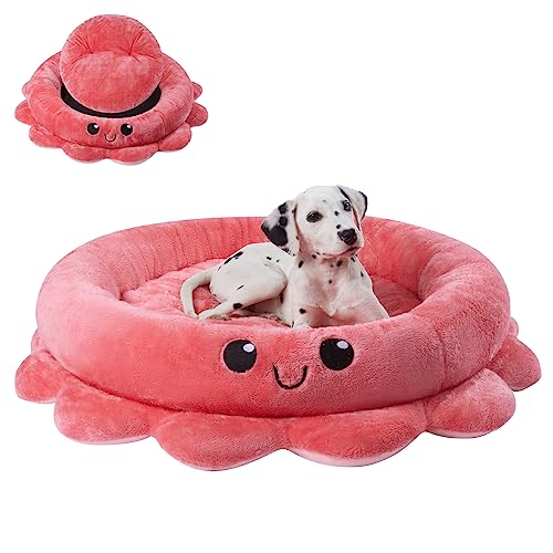 Jiupety Runde Hundebett Mittelgroße Hunde Rosa, Hundebetten Rosa mit Octopus Form, Hunde Bett Waschbar, Hundebett Donut, 76 cm Dog Bed Hundekorb Hundekörbchen, Rosa Jiupety Runde Hundebett Mittelgroße Hunde Rosa, Hundebetten Rosa mit Octopus Form, Hunde Bett Waschbar, Hundebett Donut, 76 cm Dog Bed Hundekorb Hundekörbchen, Rosa von Jiupety
