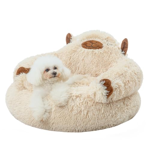 Jiupety Indoor Small Dog Bed Cute, L, Camel. von Jiupety