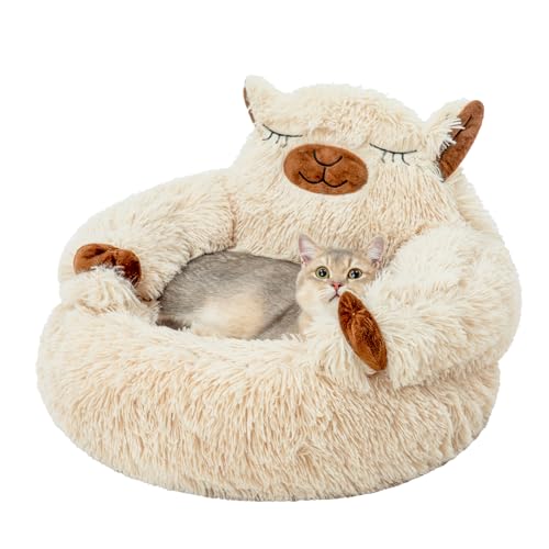 Jiupety Katzenbett Flauschig in Kamelform, Donut Katzenbettn Große Katzen, Katzenbett Waschbar, Größe S (51 x 51 x 33 cm) Katzen bettchen Katzenkörbchen, Cartoon Cat Bed, Kleine Hundebett, Kamel Jiupety Katzenbett Flauschig in Kamelform, Donut Katzenbettn Große Katzen, Katzenbett Waschbar, Größe S (51 x 51 x 33 cm) Katzen bettchen Katzenkörbchen, Cartoon Cat Bed, Kleine Hundebett, Kamel von Jiupety