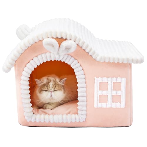 Jiupety Häschenohren-Katzenhaus Indoor, Schornstein-Katzenbett Höhle, Katzenhöhle Warm für 1.4-6.8 kg Katze und Hunde, Faltbare Mit Herausnehmbarem Cat House Cat Bed für alle Jahreszeiten Jiupety Häschenohren-Katzenhaus Indoor, Schornstein-Katzenbett Höhle, Katzenhöhle Warm für 1.4-6.8 kg Katze und Hunde, Faltbare Mit Herausnehmbarem Cat House Cat Bed für alle Jahreszeiten von Jiupety