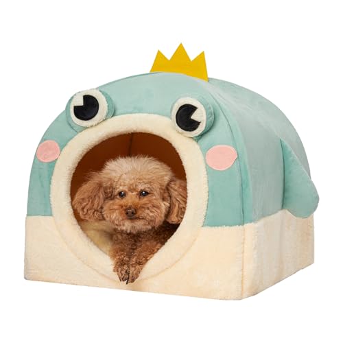 Jiupety Katzenhöhle und Hundehöhle Kleine Hunde, 2-in-1 Faltbare Katzenbett, Nettes Warmes Katzenbett Höhle mit Abnehmbarem Waschbaren Kissen, 48 cm Katzenhaus Indoor, Grün Jiupety Katzenhöhle und Hundehöhle Kleine Hunde, 2-in-1 Faltbare Katzenbett, Nettes Warmes Katzenbett Höhle mit Abnehmbarem Waschbaren Kissen, 48 cm Katzenhaus Indoor, Grün von Jiupety