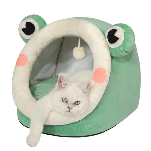 Jiupety Nettes Katzenhöhle, Katzen höhle Katzen bettchen, Katzenbett höhle M (38 cm x 37 cm x 32 cm), Katzenhaus mit rutschfestem Boden, Katzenkorb mit Waschbare Abnehmbare Kissen, Grün Jiupety Nettes Katzenhöhle, Katzen höhle Katzen bettchen, Katzenbett höhle M (38 cm x 37 cm x 32 cm), Katzenhaus mit rutschfestem Boden, Katzenkorb mit Waschbare Abnehmbare Kissen, Grün von Jiupety
