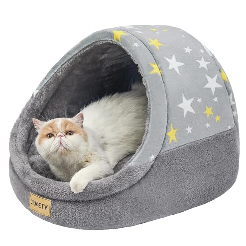 Jiupety Nettes Katzenhöhle große Katzen, Hundehütte Hundehöhle Kleine Hunde, Katzenbett mit Anti-Rutsch Boden, Katzenhöhle mit Waschbare Abnehmbare Kissen, L(48 cm x 43 cm x 41 cm), Gray Jiupety Nettes Katzenhöhle große Katzen, Hundehütte Hundehöhle Kleine Hunde, Katzenbett mit Anti-Rutsch Boden, Katzenhöhle mit Waschbare Abnehmbare Kissen, L(48 cm x 43 cm x 41 cm), Gray von Jiupety