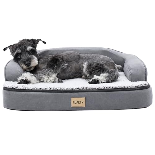 Jiupety Orthopädisches Hundebett Mittelgroße Hunde Waschbar, Eierschalenstruktur Schwamm Hundesofa M 66 x 51 x 17 cm, Wasserdicht Hundekissen, Abnehmbares Hundekorb, Dog Bed Grey Jiupety Orthopädisches Hundebett Mittelgroße Hunde Waschbar, Eierschalenstruktur Schwamm Hundesofa M 66 x 51 x 17 cm, Wasserdicht Hundekissen, Abnehmbares Hundekorb, Dog Bed Grey von Jiupety