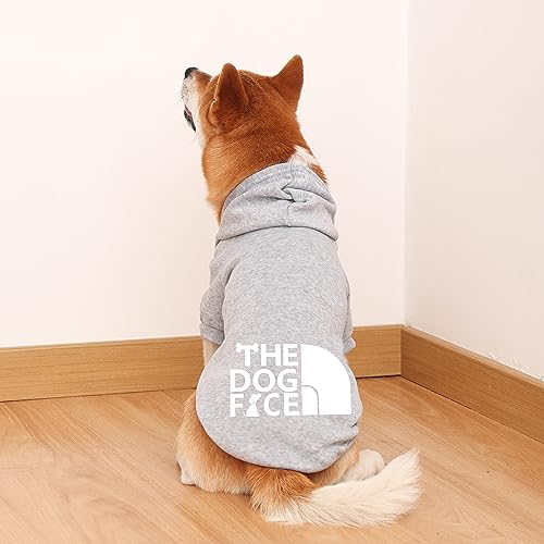 Hunde-Kapuzenpullover, bequem, weich und atmungsaktiv, modisches Hunde-Sweatshirt, trendiger Hunde-Kapuzenpullover, für kleine, mittelgroße und große Hunde (Hellgrau, Größe L (Brustumfang: 45,7 cm, Hunde-Kapuzenpullover, bequem, weich und atmungsaktiv, modisches Hunde-Sweatshirt, trendiger Hunde-Kapuzenpullover, für kleine, mittelgroße und große Hunde (Hellgrau, Größe L (Brustumfang: 45,7 cm, von JizahPET