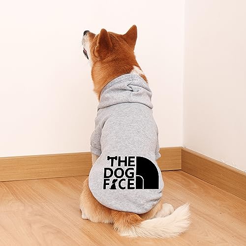 Hunde-Kapuzenpullover, bequem, weich und atmungsaktiv, modisches Hunde-Sweatshirt, trendiges Hunde-Kapuzenpullover, für kleine, mittelgroße und große Hunde (grau, L (Brustumfang: 45,7 cm, Rücken: 33 cm)) Hunde-Kapuzenpullover, bequem, weich und atmungsaktiv, modisches Hunde-Sweatshirt, trendiges Hunde-Kapuzenpullover, für kleine, mittelgroße und große Hunde (grau, L (Brustumfang: 45,7 cm, Rücken: 33 cm)) von JizahPET