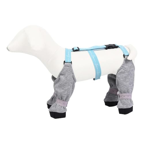 Hundepfotenstiefel-Leggings, verstellbarer Schutz für Hundepfoten, bequeme und sichere Hundestiefel, Pfotenschutz, rutschfeste Hundeschuhe mit Strapsgürtel, für Winter, Outdoor, Spazierengehen, von Jkapagzy