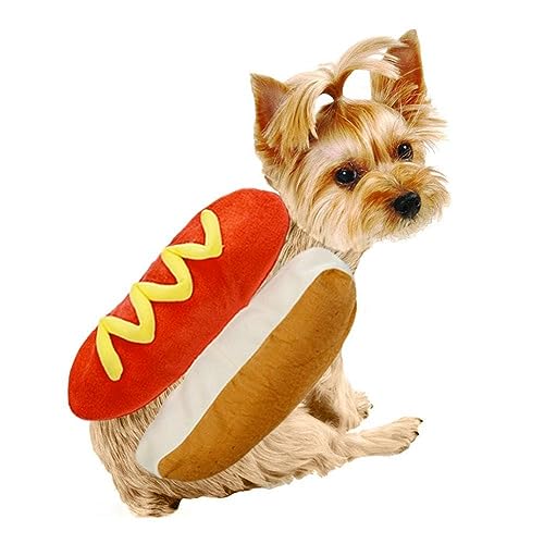 Pet Dress Up Kostüm Hot Dog Shaped Dackel Wurst Einstellbare Cosplay Kleidung Liefert Up Kleid Warm Für Welpen Hund Lustig von Jkapagzy