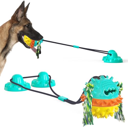 Jkzvicis Zerrspielzeug für Hunde, Kauspielzeug für Hunde, die gerne nagen, Langeweile Hundespielzeug, Hundeseilspielzeug, Hundespielzeug mit Saugnapf, interaktives Spielzeug, geeignet zur Stimulierung von Jkzvicis