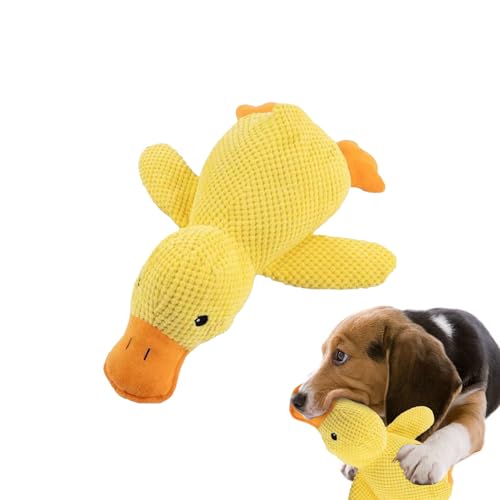 Jlkegfdf Beruhigende Ente Hundespielzeug | Plüsch und super weich, lustiges, interaktives Spiel für Welpen, zum Zahnen von Welpen, für kleine Rassen, Spielzeit für drinnen und draußen von Jlkegfdf