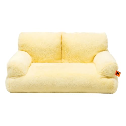 Jlkegfdf Katzen-Couchbett, waschbares Haustiersofa, abnehmbares Plüsch-Welpenbett, Haustierbett mit rutschfester Unterseite für kleine, mittelgroße Hunde und Katzen von Jlkegfdf