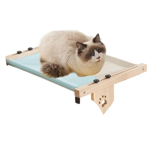 Jlkegfdf Katzenbett für Fensterbank, Holz-Katzenfensterbank-, verstellbares Katzen-Fensterbank-Nest, Katzen-Hängematten-Sitz mit gepolstertem Bettbezug zum Schlafen, Spielen, Klettern Jlkegfdf Katzenbett für Fensterbank, Holz-Katzenfensterbank-, verstellbares Katzen-Fensterbank-Nest, Katzen-Hängematten-Sitz mit gepolstertem Bettbezug zum Schlafen, Spielen, Klettern von Jlkegfdf