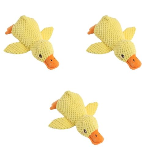 Jlkegfdf Quack Quack Duck Hundespielzeug, beruhigende Ente, Hundespielzeug der sanfte Hund, gelbe gefüllte Ente, interaktives Hundespielzeug für Hunde jeder Größe, 3 Stück Jlkegfdf Quack Quack Duck Hundespielzeug, beruhigende Ente, Hundespielzeug der sanfte Hund, gelbe gefüllte Ente, interaktives Hundespielzeug für Hunde jeder Größe, 3 Stück von Jlkegfdf