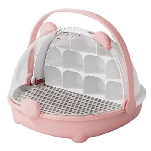 Jlkegfdf Reptilien-Futterbox | Tragbare transparente Futterbox mit Griff – Gehege Haustierhaus Beobachter Lebensraum Käfig für Schildkröten & Spinnen von Jlkegfdf