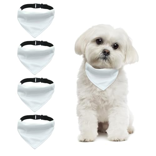 4 Stück Hunde Bandana, Bandana Hund, Dreieckstuch Hund, Hunde Halstücher, Hundehalstuch, Halstuch Hund, Hunde Halstuch, Verstellbare Sublimation, für Hunde, Welpen, Katzen, 22 x 17.8 x 17.8 cm, L von Jlnmmn
