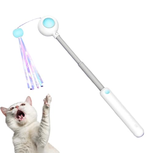 Federstab Katzenspielzeug - Spielangel Für Katzen Mit Federkranz | Katzenfederspielzeug Teleskopstab Interaktives Haustierspielzeug Für Wohnung Reise Indoor Wohnzimmer Outdoor Bewegung Unterhaltung Federstab Katzenspielzeug - Spielangel Für Katzen Mit Federkranz | Katzenfederspielzeug Teleskopstab Interaktives Haustierspielzeug Für Wohnung Reise Indoor Wohnzimmer Outdoor Bewegung Unterhaltung von Jlobnyiun