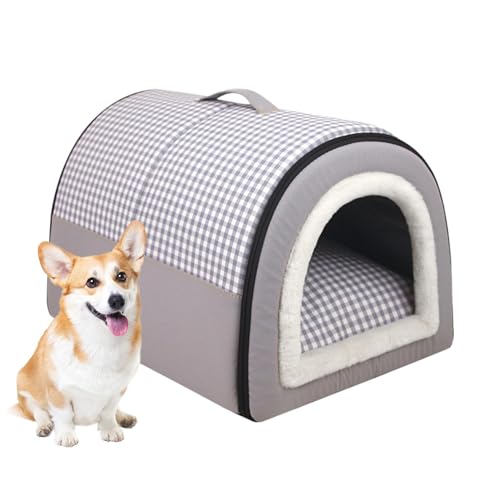 Hundehöhle für den Außenbereich, wasserdicht, Komfort und Sicherheit, abnehmbare Betten, tragbare Hängematte für kleine Hunde, rutschfeste Unterseite, warmes Winterhöhlenbett für Kätzchen, 35,6 x 27,9 Hundehöhle für den Außenbereich, wasserdicht, Komfort und Sicherheit, abnehmbare Betten, tragbare Hängematte für kleine Hunde, rutschfeste Unterseite, warmes Winterhöhlenbett für Kätzchen, 35,6 x 27,9 von Jlobnyiun