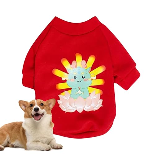 Hundemantel, Wintermantel für Hunde, Winterkleidung für Kätzchen, Hundemäntel für kaltes Wetter, Drachenmuster für Weihnachtsfeiern und Familientreffen Hundemantel, Wintermantel für Hunde, Winterkleidung für Kätzchen, Hundemäntel für kaltes Wetter, Drachenmuster für Weihnachtsfeiern und Familientreffen von Jlobnyiun