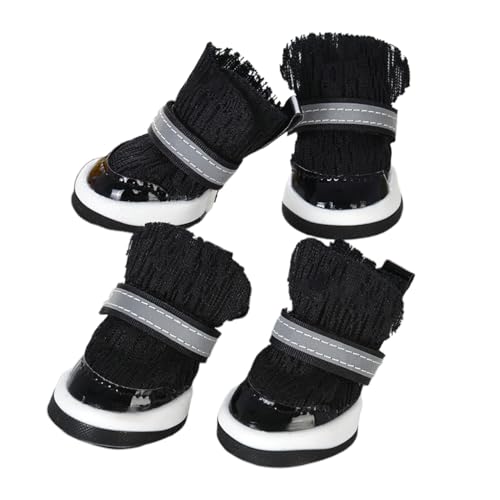 Hundeschuhe,Welpen Pfotenschutz - 4 Stück Pfotenschutz Für Outdoor Spaziergänge Wandern von Jlobnyiun