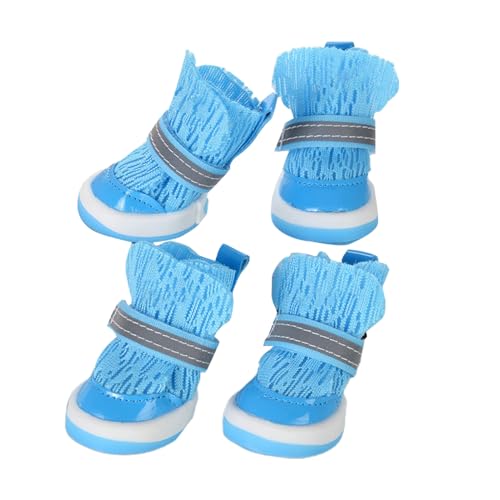 Hundeschuhe | Pfotenschutz Welpen Stiefelchen,4 Stück Pfotenschutz Für Outdoor Spaziergänge Wandern von Jlobnyiun