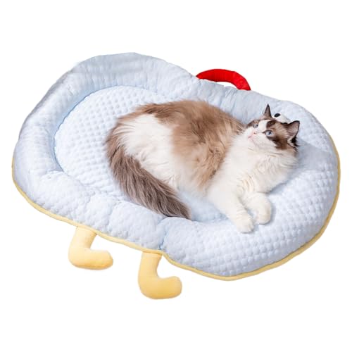 Jlobnyiun Haustier Kühlmatte Kissen - Weiches Kühl Schlafkissen Für Katzen - Sanfte Ruheauflage Atmungsaktive Liegefläche Für Transportbox Gartenboden Autositz von Jlobnyiun