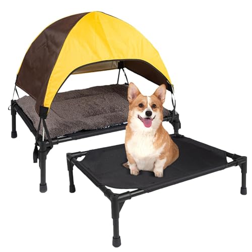 Jlobnyiun Haustierbett – Faltbares Hundebett aus Stoff, Reise-Hundebett, wasserdicht, erhöhtes Hundebett, kaufest, erhöhte Hundehängematte, Hundebett mit Schatten, Hundebett für Camping, , Jlobnyiun Haustierbett – Faltbares Hundebett aus Stoff, Reise-Hundebett, wasserdicht, erhöhtes Hundebett, kaufest, erhöhte Hundehängematte, Hundebett mit Schatten, Hundebett für Camping, , von Jlobnyiun