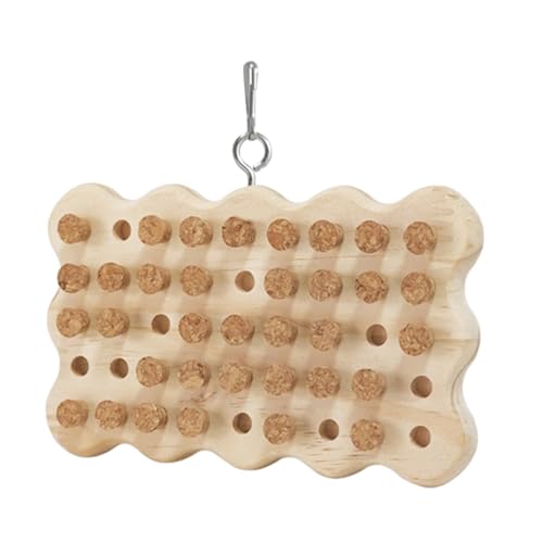 Jlobnyiun Papageienkorken, Vogelkork-Spielzeug, einzigartiges Design, Kork-Schatzsuche, Holzbeiß-Training, Vogelspielzeug, Vogelschnitzelspielzeug, Papageienkäfig-Zubehör zum Verstecken von von Jlobnyiun
