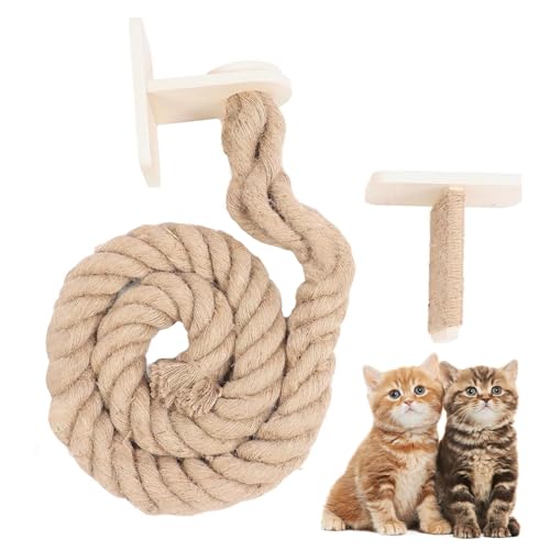 Katzen Kletterseil Für Deckenmontage - Kratzregale Für Katzenkinder | Ruhe- Und Sprungleiter Mit Kratzfläche, Wandmontierte Kratzmöbel Für Junge Katzen Katzen Kletterseil Für Deckenmontage - Kratzregale Für Katzenkinder | Ruhe- Und Sprungleiter Mit Kratzfläche, Wandmontierte Kratzmöbel Für Junge Katzen von Jlobnyiun