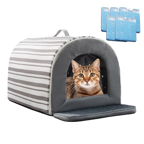 Katzen Kühlhaus - Haustier Kühlmatte Mit Eisbox | Isoliertes Rutschfestes Gemütliches Zelt Wasserdicht Für Wohnung Und Garten Tierunterkünfte Katzen Kühlhaus - Haustier Kühlmatte Mit Eisbox | Isoliertes Rutschfestes Gemütliches Zelt Wasserdicht Für Wohnung Und Garten Tierunterkünfte von Jlobnyiun