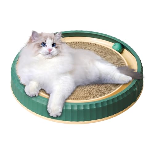 Scratch Pad - Katzenkratzerbett, Katzenkratzenbrett | Runde Kartonkatze Kratzer, Interaktive Haustierversorgungen Mit 2 Spielzeugball Für Möbelschutzanreicherungskätzchen Training Unterkunft Gebrauch Scratch Pad - Katzenkratzerbett, Katzenkratzenbrett | Runde Kartonkatze Kratzer, Interaktive Haustierversorgungen Mit 2 Spielzeugball Für Möbelschutzanreicherungskätzchen Training Unterkunft Gebrauch von Jlobnyiun