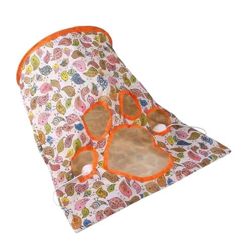 Tunnel für Katzen, Tunneltasche aus Polyestergewebe für Katzen, faltbar, für Kätzchen, niedliches Spielzeug zum Entspannen, Erkunden, Spieltunnel zum Verstecken, Jou Tunnel für Katzen, Tunneltasche aus Polyestergewebe für Katzen, faltbar, für Kätzchen, niedliches Spielzeug zum Entspannen, Erkunden, Spieltunnel zum Verstecken, Jou von Jlobnyiun